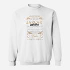 Personalisiertes Vintage Geburtsmonat Sweatshirt mit Dankesspruch, Weiß