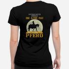 Ältere Frau mit Pferd Frauen Tshirt, Motiv für Reiterinnen