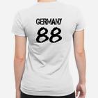 Deutschland 88 Schwarz Rücken- Frauen T-Shirt