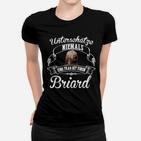 Briard Fan Frauen Tshirt – Nie eine Frau mit Einem Briard Unterschätzen