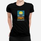 Busfahrer Berge Sonnenuntergang Frauen Tshirt, Kreatives Design für Busliebhaber