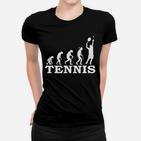 Herren Evolution zum Tennisspieler Frauen Tshirt in Schwarz, Sport Design Tee
