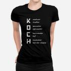 Kreativer Koch Frauen Tshirt mit humorvollem Akronym, Design für Küchenchefs