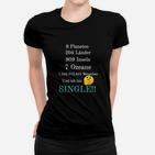 Lustiges Single-Statistik Frauen Tshirt mit Emoticon, Humorvolles Tee