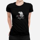 Schwarzes Bulldoggen Frauen Tshirt für Herren mit lustigem Spruch