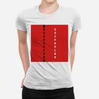 Herren Frauen Tshirt DanceCube Design in Rot und Weiß, Grafikdruck