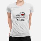 Mein Herz schlägt für Polen Frauen Tshirt, Patriotisches Design
