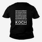 Humorvolles Koch-Kinder Tshirt mit Witzigem Spruch für Herren, Küchenchef Tee