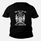 Landshuter Spruch & Totenkopf Schwarzes Herren Kinder Tshirt