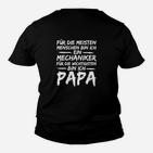 Mechaniker Papa Schwarzes Kinder Tshirt, Lustiger Spruch für Väter