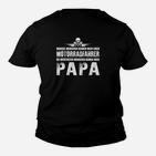 Motorrad Fahrender Papa Kinder T-Shirt