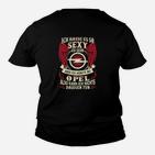 Opel Arbeiter Sexy Spruch Kinder Tshirt, Schwarzes mit Flügeldesign