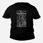 Wikinger Valhalla Kinder Tshirt in Schwarz, Nordische Mythologie Motiv