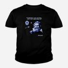 Galileo Inspirierendes Zitat Kinder Tshirt, Schwarzes Design für Wissenschaftler