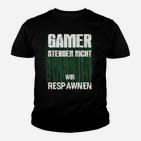 Gamer Kinder Tshirt GAMER STERBEN NICHT - WIR RESPAWNEN, Matrix-Stil