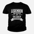 Geboren Oktober Geburtstag Geburt Kinder T-Shirt