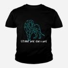 Geometrisches Löwen-Print Kinder Tshirt, Motiv Stark wie ein Löwe