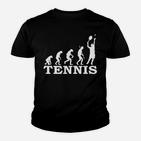 Herren Evolution zum Tennisspieler Kinder Tshirt in Schwarz, Sport Design Tee