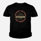 Hochwertiges Steward Legend Kinder Tshirt in Schwarz mit Grafikdruck