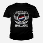 Holland-Liebhaber Kinder Tshirt Schwarz mit Spruch 'Therapie in Holland'