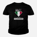 Italienerin Stolz Damen Kinder Tshirt, Italien Motiv Tee