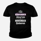Königinnen Sind Im November Geboren Kinder T-Shirt
