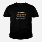 Lustiges Camperin Superkräfte Kinder Tshirt, Camping-Fan Bekleidung
