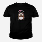 Lustiges Hamster Kinder Tshirt Ich liebe Essen, Schwarzes Design