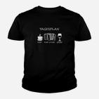 Lustiges Herren Kinder Tshirt 'Tagesplan: Kaffee, Arbeit, Bier', Bürohumor