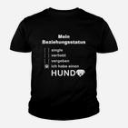 Lustiges Hunde-Liebhaber Kinder Tshirt Beziehungsstatus: Hund Besitzer