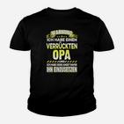 Lustiges Kinder Tshirt Warnung: Verrückter Opa, Humorvolles Geschenk