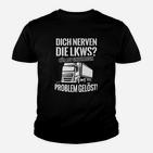 Lustiges LKW-Fahrer Kinder Tshirt Hör auf zu atmen – Problem gelöst! in Schwarz für Herren