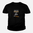 Lustiges Schwarzes Kinder Tshirt: Ich kenne Superhelden - Oma mit WhatsApp