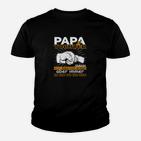 Lustiges Vatertag Kinder Tshirt mit Papa & Tochter Spruch, Schwarzes Herren Motiv-Kinder Tshirt