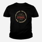 Personalisiertes Schwarz-Kinder Tshirt mit Stingl Die Legende Aufdruck im Vintage-Stil