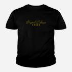 Premium Mama Deluxe Schwarzes Kinder Tshirt mit Goldschrift & Sternen Design
