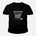 Pudel-Liebhaber Kinder Tshirt: Spruch & Herzfrequenz-Design