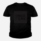 Schwarzes Dance Cube Kinder Tshirt, Grafikdruck für Tänzer