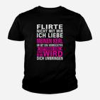 Schwarzes Kinder Tshirt für Flirter, Geburtstag im September