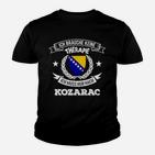 Schwarzes Kinder Tshirt 'Ich brauche keine Therapie - nur Kozarac', Wappen-Design