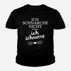 Schwarzes Kinder Tshirt Ich schnarche nicht, ich schnurre mit Herz & Schnurrhaare