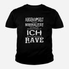 Schwarzes Rave-Kinder Tshirt Abgekapselt von der Normalität, Party-Oberteil