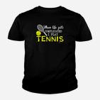 Schwarzes Tennis-Motivationsshirt Wenn das Leben kompliziert wird, spiele ich Tennis Kinder Tshirt