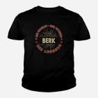 Schwarzes Unisex-Kinder Tshirt mit Berk Der Legende Vintage-Siegel