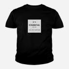 Schwarzes Unisex Kinder Tshirt mit Chantal Nº 5 Parfum-Design, Stilvolles Mode-Statement