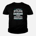 Stolzer Ehemann Unglaubliche Ehefrau Kinder Tshirt, Humorvolles Herren Tee