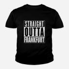 Straight Outta Frankfurt Schwarzes Kinder Tshirt, Urbaner Schriftzug-Print
