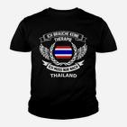Thailand-Motiv Schwarzes Kinder Tshirt: Keine Therapie, Nur Thailand Spruch