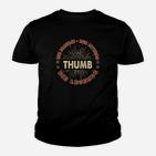 Thumb War Legend Vintage Druck Kinder Tshirt in Schwarz, Hochwertiges Design