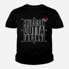Urbanes Kinder Tshirt Straight Outta Forest mit Rosen-Applikation